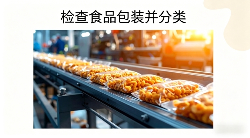 伏特曼视觉系统检查食品包装并自动分拣