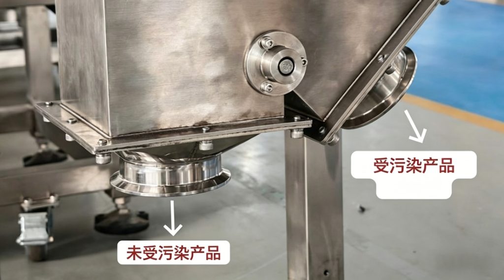 自由落体金属检测仪的剔除分流装置将含金属物料分离