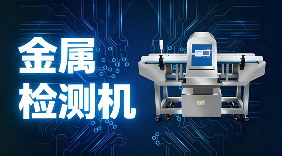 伏特曼高灵敏度金属检测仪，不锈钢机身搭配触控屏与食品级输送带，用于食品生产线金属异物检测